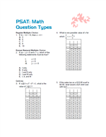 Printables Psat Math Practice Worksheets noel jerome math psat practice question types worksheet