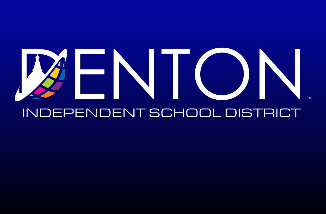 Denton ISD logo, Blue Gradient