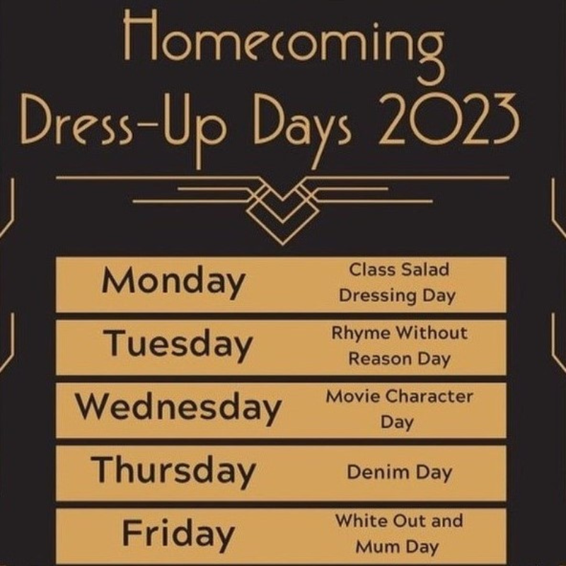  HoCo Dress-Up Days