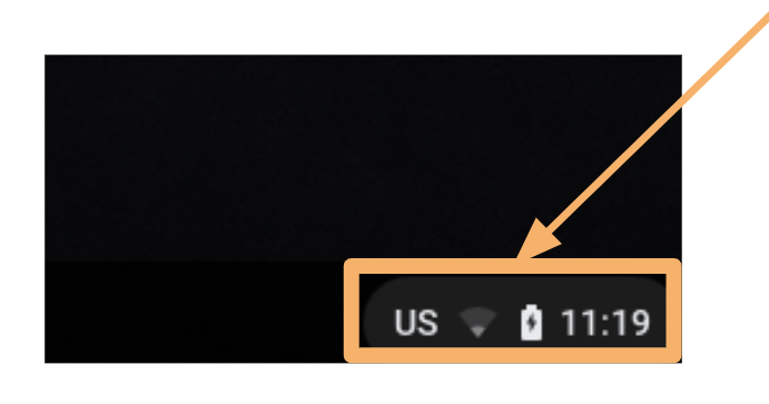 Select Time at the bottom right of the Chromebook. 