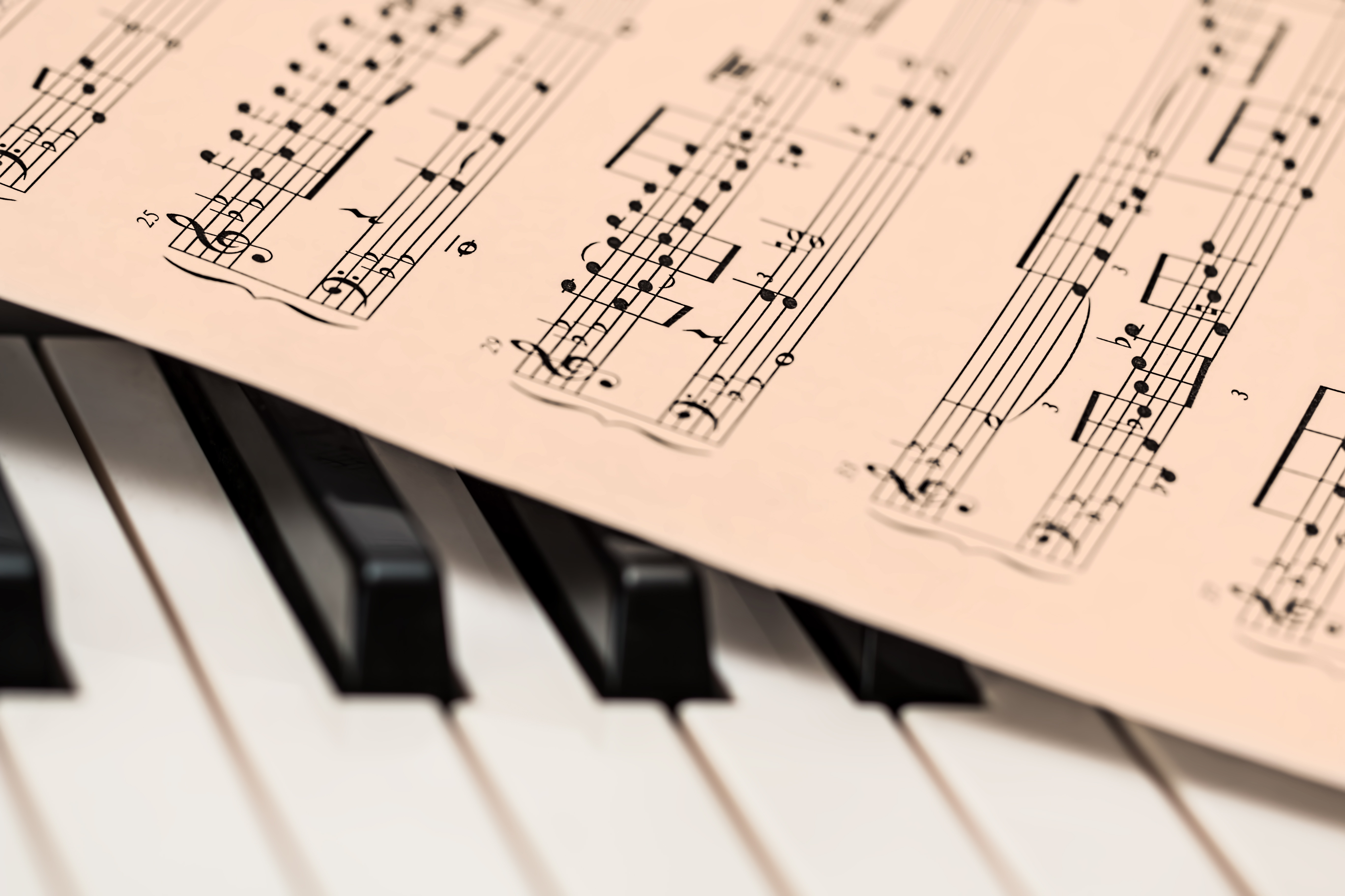 piano and sheet music 