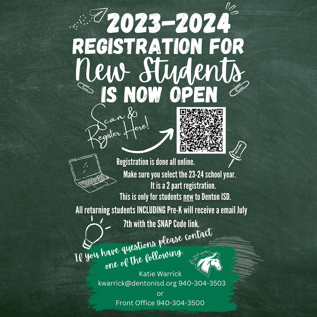  Information about registration being open