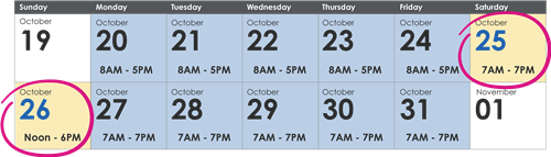 Early Voting dates