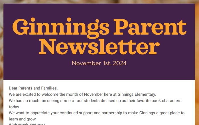  November Newsletter