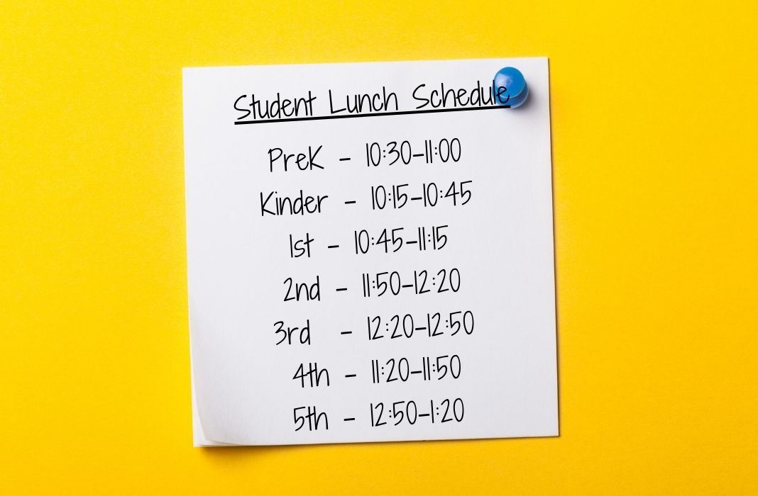  lunch times 2025