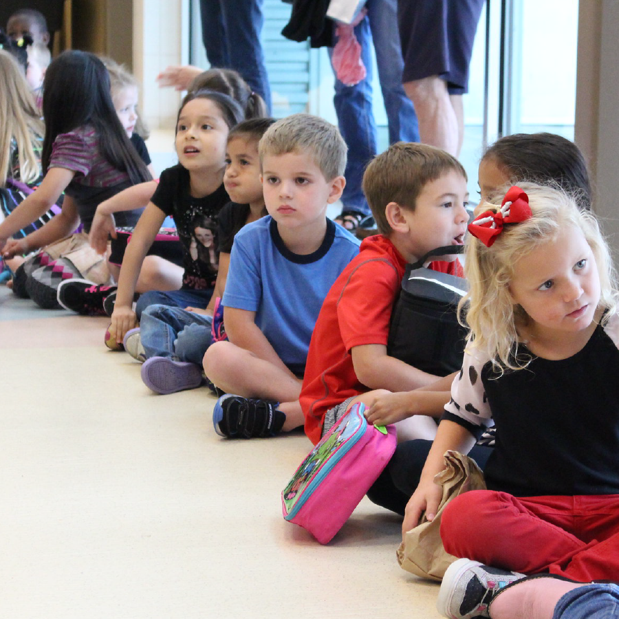  Students sitting waiting for class