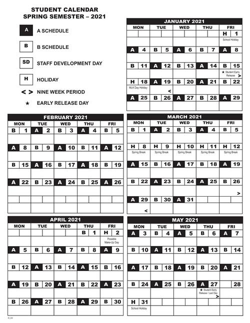 denton isd 2021 2022 calendar 2020 2021 A B School Calendar denton isd 2021 2022 calendar