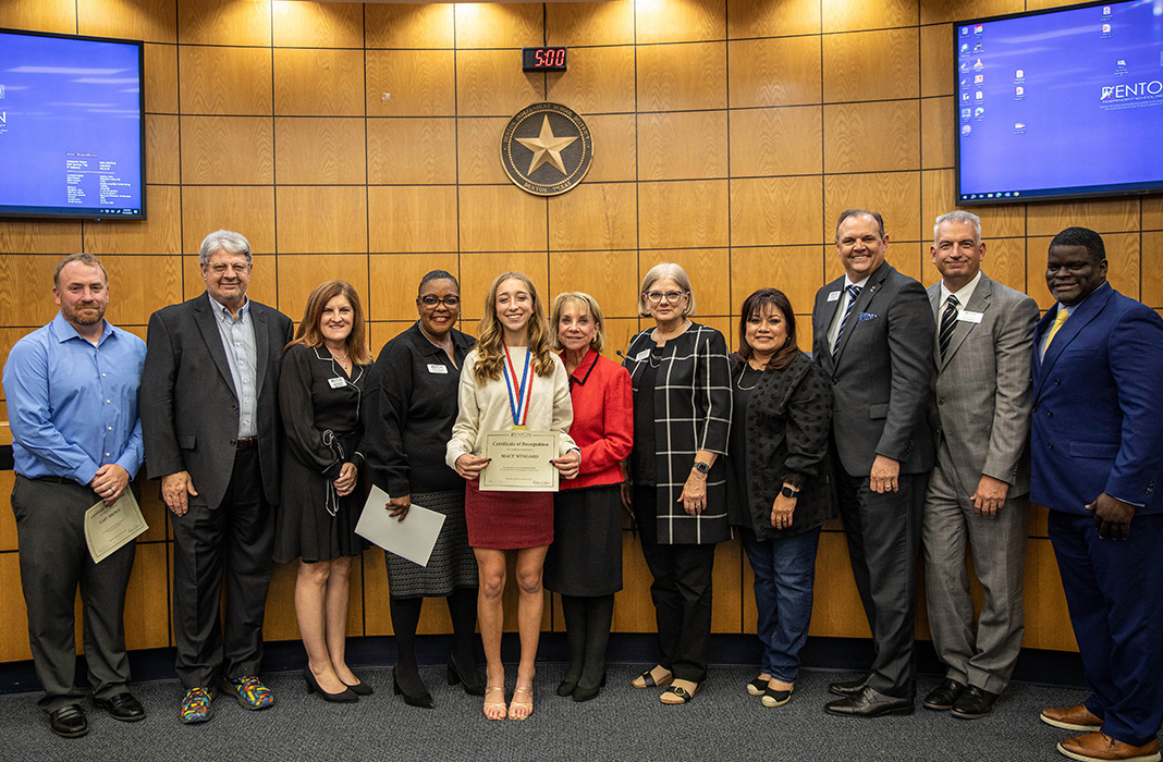 Macy Wingard with Trustees
