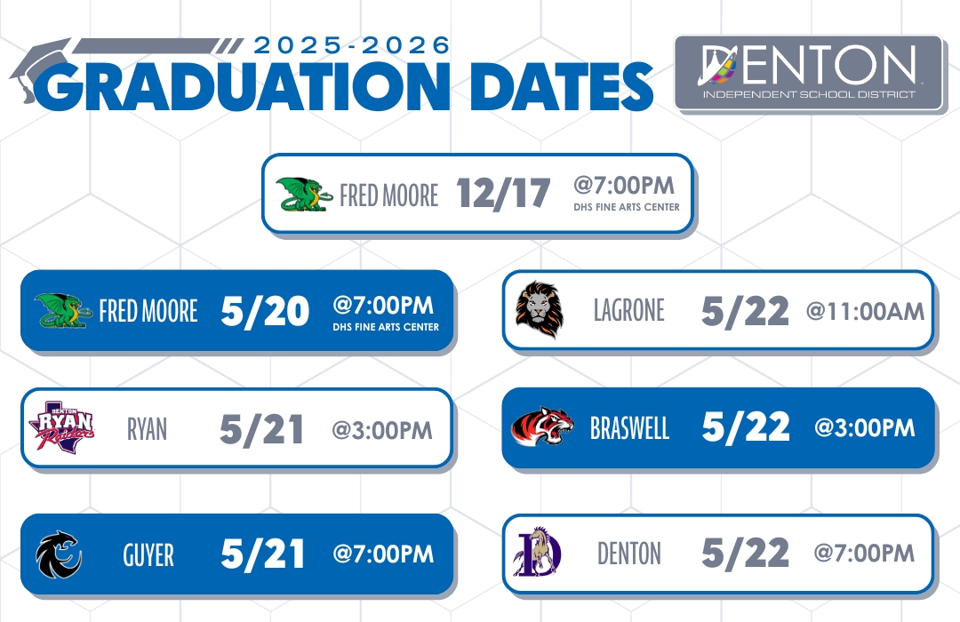 Denton ISD Gradiation Dates