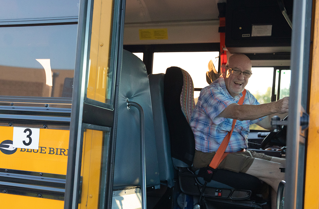 Bus Driver smiling