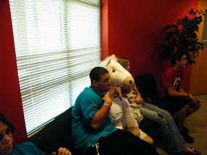 Chris with mascott