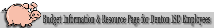Budget Information and Resource Page for Denton ISD Employees